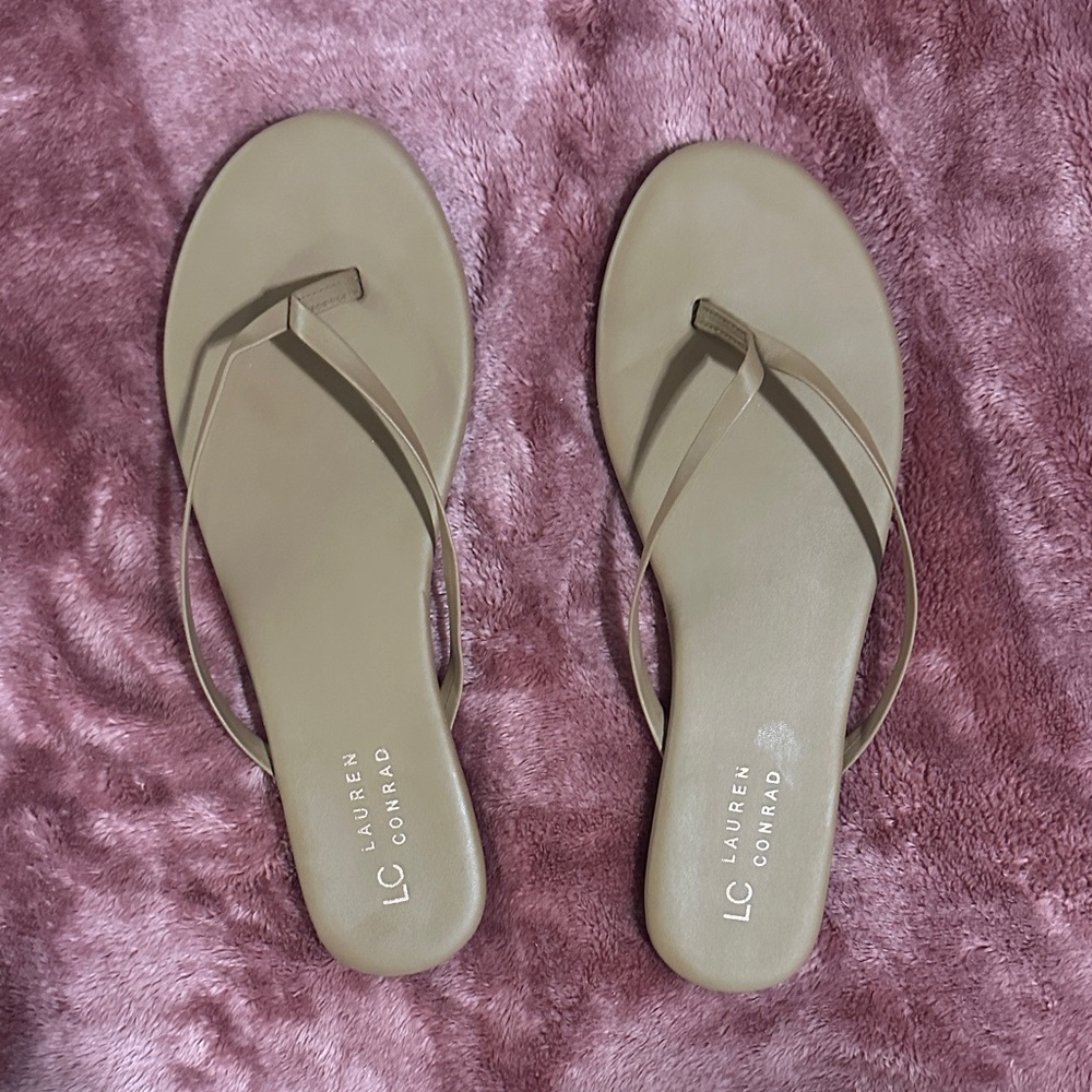 LC Lauren Conrad Beige Sandals